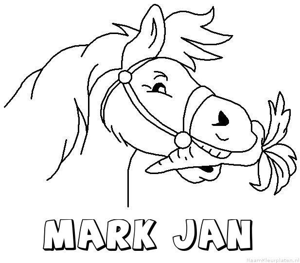 Mark jan paard van sinterklaas kleurplaat
